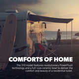 Toilet - White, Oblong Shape, Lightweight and Efficient Dometic