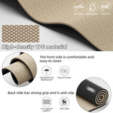 Large Yoga Mat 76"x 40"x10mm (2/5 inch) – Extra Thick & Wide, TPE Fitness Mat, Printed Non-Slip Exercise Mat with Carrying Strap (beige/black)