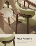 VASAGLE Wooden Dining Chairs Set of 6, Upholstered Kitchen Chairs