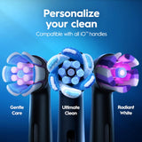 Oral-B Rechargeable Electric Toothbrush, iO3 Limited Deep Clean, 3 Cleaning Modes, Visual Pressure Sensor to Protect Gums, 2 Brush Heads, Travel Case, White