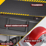 Flatbed Cart w/1Front&2 Side Handrails,2200 lbs Capacity Drywall Cart&Lumber Cart, Platform Truck w/2 Swivel Casters