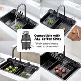 Lefton Garbage Disposal with Power Cord, 3/4 HP Continuous Feed Food Waste Disposer, LGD-714