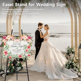 Easel Stand for Sign, Black Metal Display Easel for Wedding & Posters