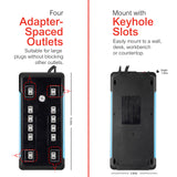 GE Surge Protector Power Strip with 2 Tethered USB Ports