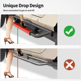 OEDRO Paintable Running Boards Fit for 2007-2018 Jeep Wrangler JK 2 Door