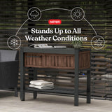 Keter Extendable Outdoor Bar Cart with Hidden Cooler, Storage Drawers & Prep Surface
