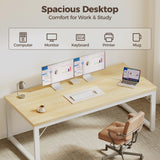 48 Inch Computer Desk, 1" Thick Heavy Duty Industrial Office Desk, Modern Simple Study Writing Table for Home Office