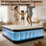 PABCZZ King Size air Mattress – 18-Inch Thickened Inflatable Mattress for Camping, Home Use & Guest Accommodation, Comes with Storage Bag, Supports Up to 750 Pounds（Black）