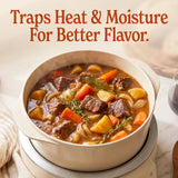 MAGNIFIQUE Slow Cooker, 4.5 Quart 8-in-1 Clay Pot Multi-Cooker, Non-Toxic Slow Cooker with Removable Clay Pot, for Rice, Pasta, Steam & Proof, Nonstick, Oven Safe Pot to 500°F, Oatmeal
