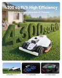 Mammotion LUBA 3 AWD 1500 Robot Lawn Mower with Garage (Ship Separately), 0.37 Acre, 360° LiDAR+Dual-Camera AI Vision, All-Wheel-Drive for 80% Slopes, 15 Multi-Zone Management, Cut Height 1.0"-2.7"