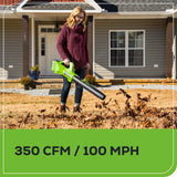 Greenworks 40V 13-Inch Cordless String Trimmer/Edger and Leaf Blower Combo Kit + 3 Bonus Spools, 2.0Ah Battery and Charger Included