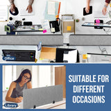 4 Pack Acoustic Desk Divider Soundproof Desk Privacy Panel Freestanding Desk Partitions 47.3" x 16" (Light Gray) Yaomiao