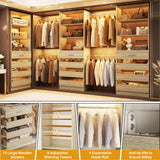 Aheaplus Closet System with 12 Drawers, 8.5-11.5Ft Closet Organizer System