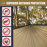 Onewind 12Ft Camping Hammock with Mosquito Net and Structure Ridgeline, Lightweight Portable Double Hammock with 12ft Tree Straps and Bugnet, Ideal for Wild Camping, Hiking, Backpacking, OD Green