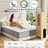 6V-Sermmoo Queen Mattress,12 Inch Gel Memory Foam and Innerspring Hybrid Mattress in a Box with Individual Pocket Spring for Motion Isolation & Silent Sleep,CertiPUR-US,60"*80"*12"