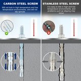 Metalsuberg 1/2"x3" Wedge Anchors by Zinced of Heavy-Duty Fastener for Cement and Concrete (25pcs Pack)