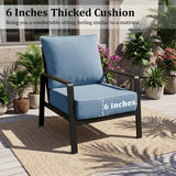 LOOFRA 6" Thick Outdoor Chair Cushions, 24" x24" Patio Furniture Cushions