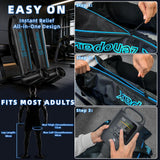 Leg Compression Massager, Full Leg Overlapping Airbags Air Compression Leg Massager for Circulation and Pain, 8 Pressure Levels, 6 Smart Modes and 4 Timers, Long-Lasting Battery, FSA-HSA Eligible