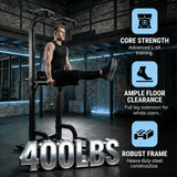BARWING Pull Up Bar Station,Power Tower,Dip Station with 3D Backrest,Multi-Function Strength Training Stand Rack,Adjustable Height Dip Bars for Home Gym Strength Training Fitness Equipment（Full Black）