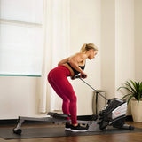 Sunny Health & Fitness Dual Function Magnetic Rowing Machine w/Digital Monitor, Multi-Exercise Step Plates, 275 LB Max Weight and Foldable - SF-RW5622 (Steel) Sunny Health & Fitness