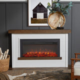 Bernice Landscape Electric Fireplace in White by Real Flame