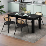 Giantex Dining Table for 6, Rectangular Kitchen Table with 330Lbs Capacity, Stable Structure