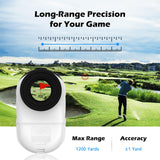 Real HD Golf Rangefinder with Slope, 1,200 Yards Range Finder Golf, 7X Magnification with Magnet, Flag Lock Vibration