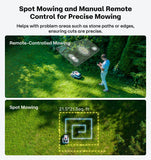 RoboUP Raccoon 2 SE Robot Lawn Mower with Garage, Auto Mapping Robotic Lawnmower for 0.15 Acre with APP Control, Vision Navigation, 20°Slope, Ideal Robot Mower for Small Lawns