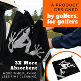 Frogger Extra Large Amphibian 2-in-1 Towel, Golf Bag Rain Hood, Cover Equipment When Raining, Clean