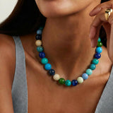 AGHTLZX Chunky Beaded Necklaces for Women