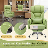 Office Chair, Flip Armrests for Pets Criss Cross Legged,Avocado Green