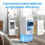 YEW Evaporative Air Cooler,1800CFM Swamp Cooler Air Conditioner with 4.2 Gal Tank,Windowless Swamp Cooler with Remote,3 Speeds,12H Timer,Fans that Blow Cold Air for Bedroom Indoor Office,White