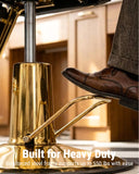 IJIALIFE Salon Chair for Hair Stylist, 550 Lbs Heavy Duty Reclining Barber Chair with High-Density Foam Cushioning, Hydraulic Styling Chair for Spa Beauty Salon Home Studio (Black & Gold)