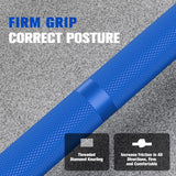 RitFit Elite 7ft Olympic Barbell, Robust 45lb Barbell for Weightlifting and Powerlifting, Superior Olympic Bar with Exceptional 500lbs Load Capacity, Weight Bar for 2” Standard Plates Sliver/Blue