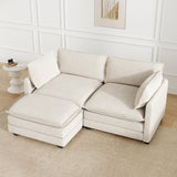 78'' Modular Sectional Cloud Couch with Movable Ottoman