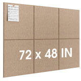 MaxGear Extra Large Bulletin Board 72" x 48", Tan Felt Wall Tiles Pushpins