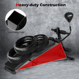 Goplus Adjustable Decline Sit Up Bench for Exercise, Foldable Curved Slant Bench with Speed Ball, Pump & 2 Resistance Bands, Heavy Duty Metal Frame, Full Body Ab Workout Equipment for Home Gym, Black Goplus