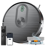 XIEBro Robot Vacuum and Mop Combo, 2 in 1 Robotic Vacuums Cleaner with 6500Pa Max Suction, App/Wi-Fi/Voice, Robot Vacuum with Schedule, Self-Charging, Slim, for Pet Hair, Hard Floor, Carpet
