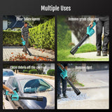 YARDCARE Electric Cordless Leaf Blower with Battery and Charger, 5-Speed + Turbo Mode, 4.0Ah Lightweight Battery Powered Powerful Blower for Blowing Leaves, Patio Cleaning, Blowers for Lawn Care