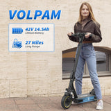VOLPAM Electric Scooter, 350W/500W Motor, 21/28/40 Miles Long Range