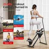 Upgraded seanleecore Stair Stepper Machine for Home with Device Holder & Silicone Floor Mat, Extra-Long Non-Slip Pedals Vertical Climber Exercise Machine