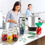 24.5QT Electric Water Bath Canner w/Drain Tap,Digital Control & 7pc Canning Kit:Jar Lifter, Funnel,Debubbler,Jar Wrench,Lid Lifter,Tongs,Adj Temp/Timer for Canning,Cooking,Beverages
