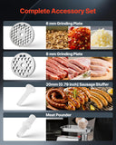 VEVOR Commercial Electric Meat Grinder, 7 lbs/min Capacity, #12 Industrial Meat Mincer with 2 Stainless Steel Blades, 2 Grinding Plates, 850W Heavy-Duty Sausage Maker Stuffer, for Kitchen, Restaurant