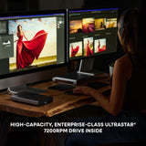 G-DRIVE 22TB External Desktop Hard Drive, Enterprise-Class 7200RPM Ultrastar Hard Drive Inside, USB-C (10Gbps), up to 280MB/s Read and 280MB/s Write