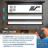 Elite Screens Spectrum 140-Inch Electric Motorized Projector Screen 4:3, 4K/8K UHD, Drop Down for Classroom & Office, Wall/Ceiling Mount, White Case, ELECTRIC140V2