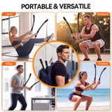 LunaHush Ropeless Battle Ropes for Home Gym, 3 Adjustable Resistance, Heavy Duty Cordless Battle Ropes for HIIT, Full Body Workout, Men & Women, Black
