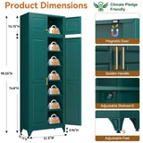 Polup 90" Pantry Cabinet, Tall Metal Storage Cabinet with Doors and Shelves