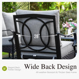 Sophia & William Metal Patio Furniture Set, 2 Pieces Outdoor Couch Sets