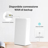 Mercusys MB230-4G, 4G+ Cat6 LTE Router, Dual Band Wireless AC1200Mbps, WLAN Router with SIM, LAN/WAN Port, 4G SIM MODEM, No Configuration, External Antenna Connections