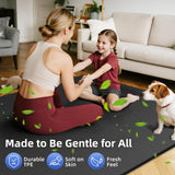 Extra Large Yoga Mat – 72"x48" or 78"x57", Non-Slip TPE Exercise Mat for Women & Men, Available in 1/4" to 1/2" Thickness, for Home Gym, Yoga, Pilates & Barefoot Workouts, with Towel, Straps & Carry Bag